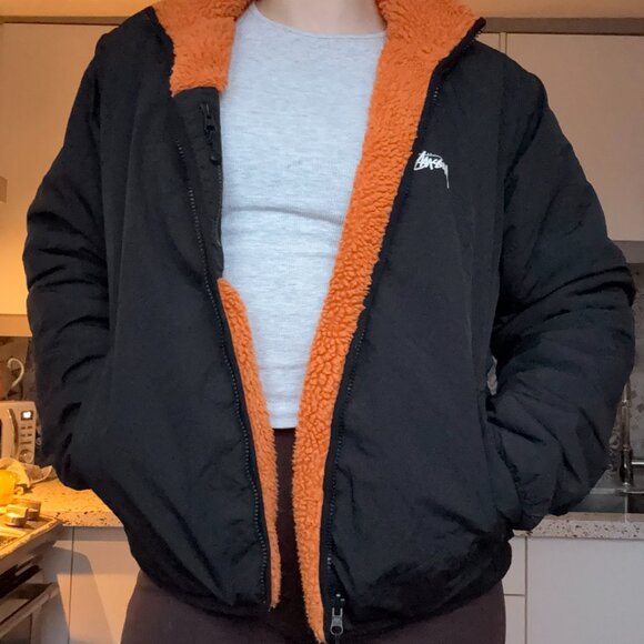 Stüssy 8 Ball Reversible Sherpa Jacket - Picture 5 of 10